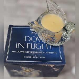 Vintage 1970's "Dove In Flight" Meadow Morn Fragrance Candlette